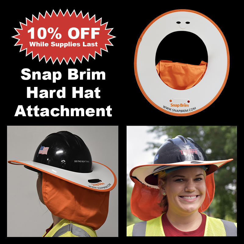 snap brim hard hat